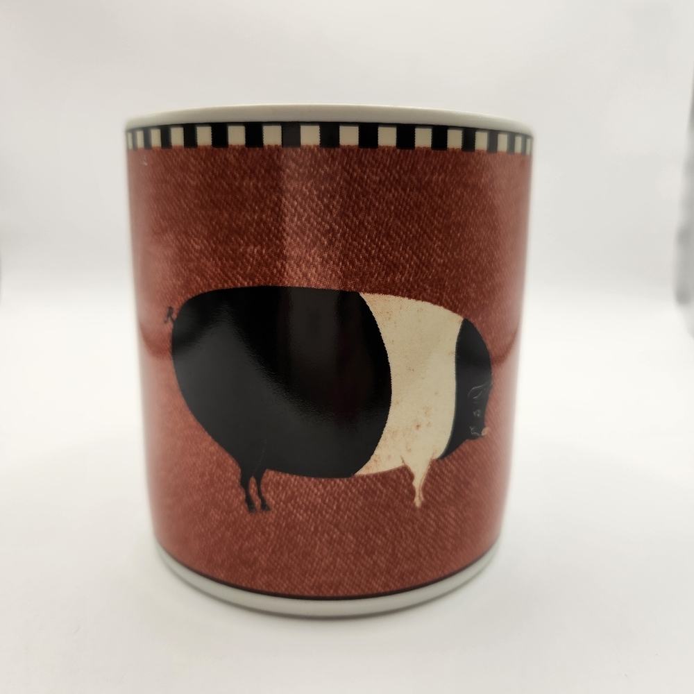 Sakura Brandon House by Warren Kimble Barnyard Animals Pig Stoneware Coffee Mug - Picture 4 of 8
